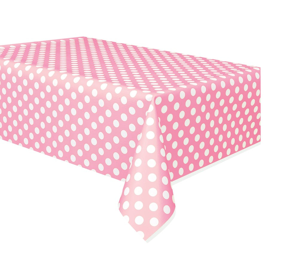 Dots Rectangular Plastic Table Cover 54in x 108in