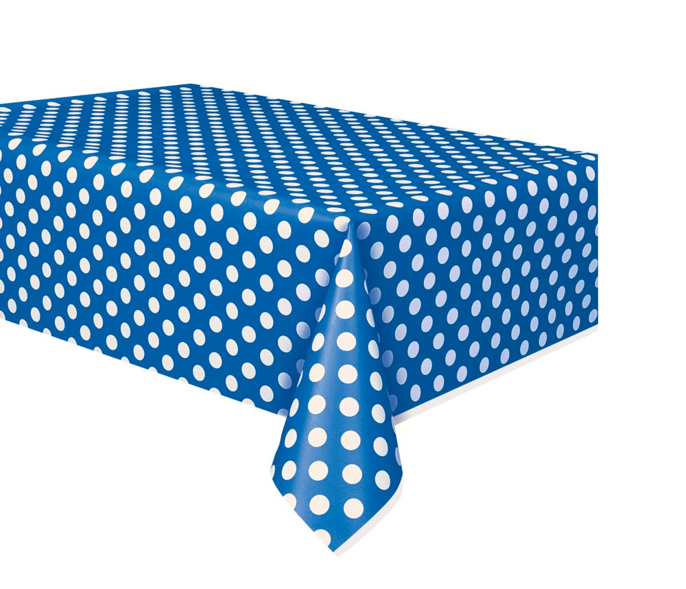 Dots Rectangular Plastic Table Cover 54in x 108in