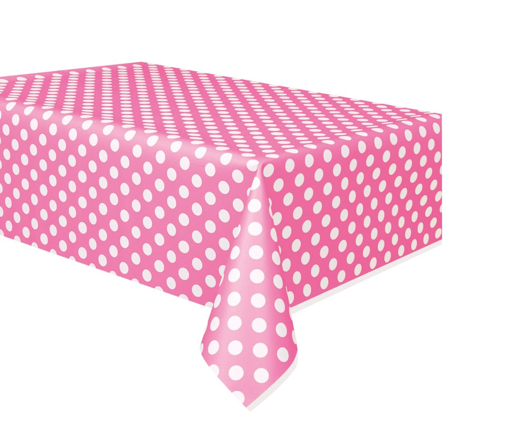 Dots Rectangular Plastic Table Cover 54in x 108in