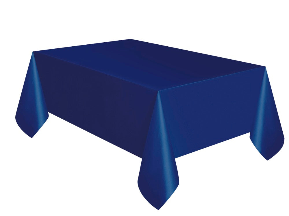 Navy Blue Plastic Rectangle Table Cover 54" x 108"