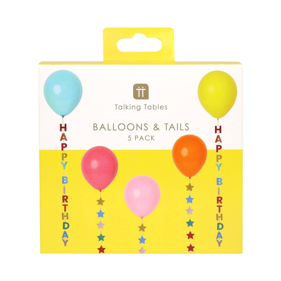 Birthday Balloons With Star and Tails 5ct