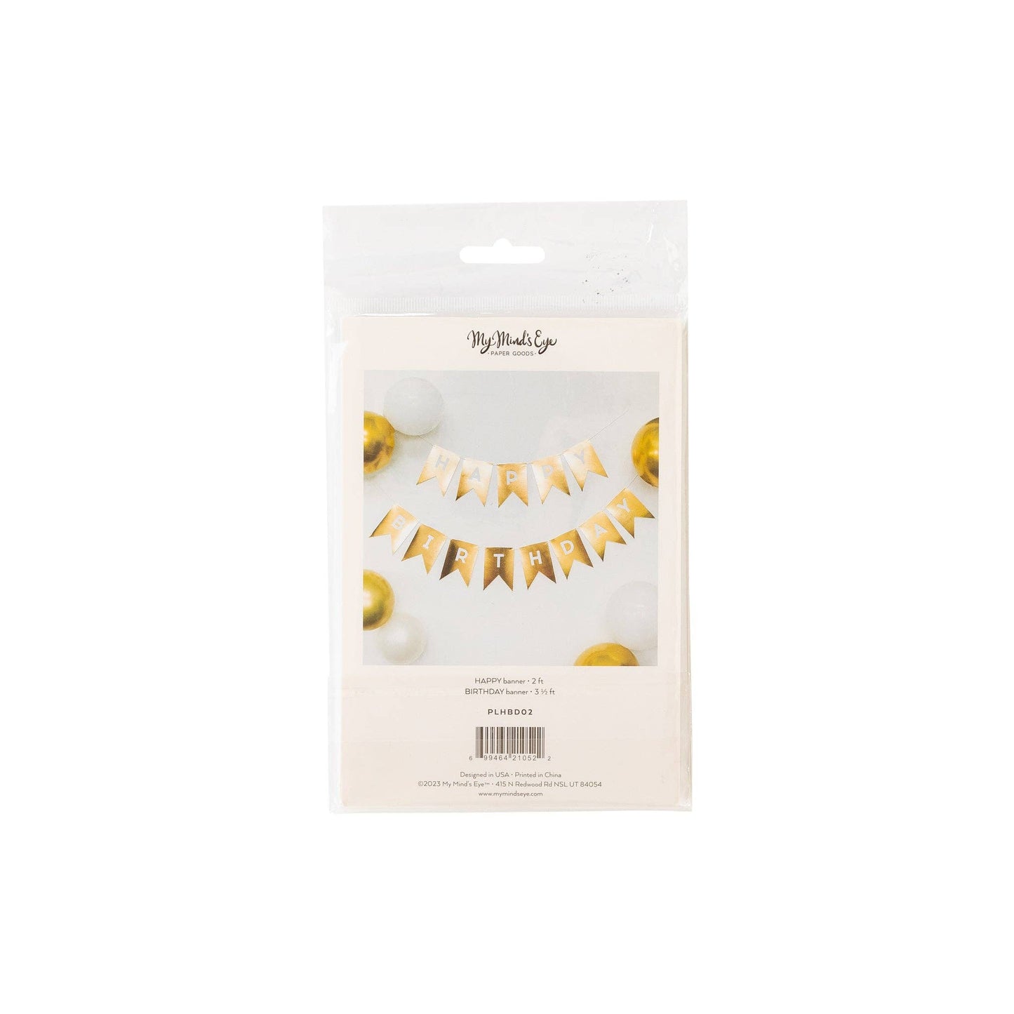 Gold Foil "HAPPY BIRTHDAY" Banner