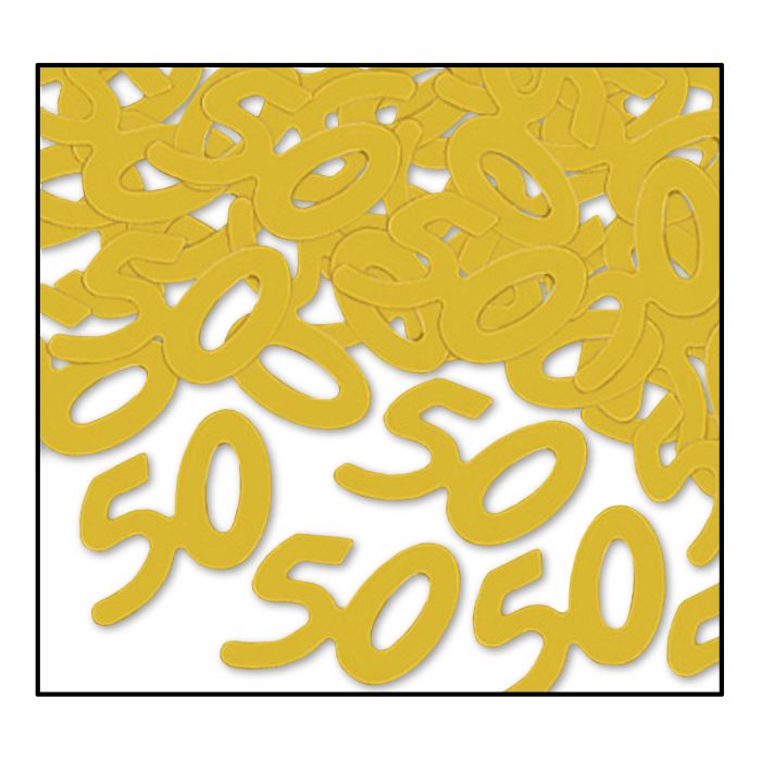 Gold 50 Confetti 1/2 oz