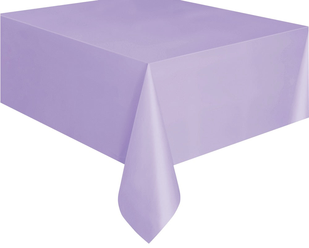 Lavender Plastic Rectangle Table Cover 54" x 108"