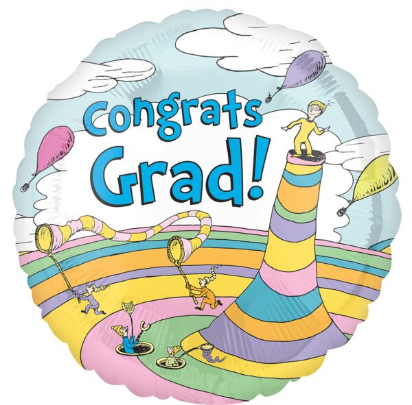 S01A Dr Seuss Congrats Grad 18in Balloon