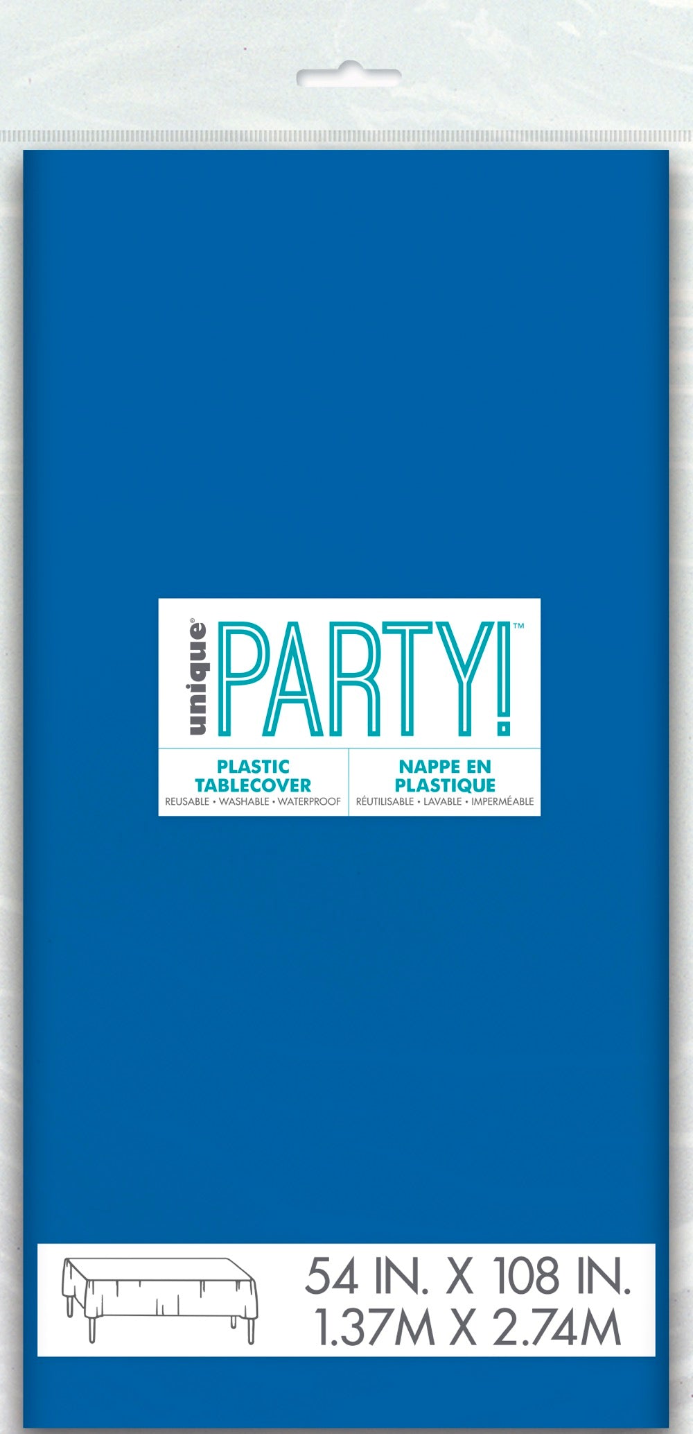 Royal Blue Plastic Rectangle Table Cover 54" x 108"