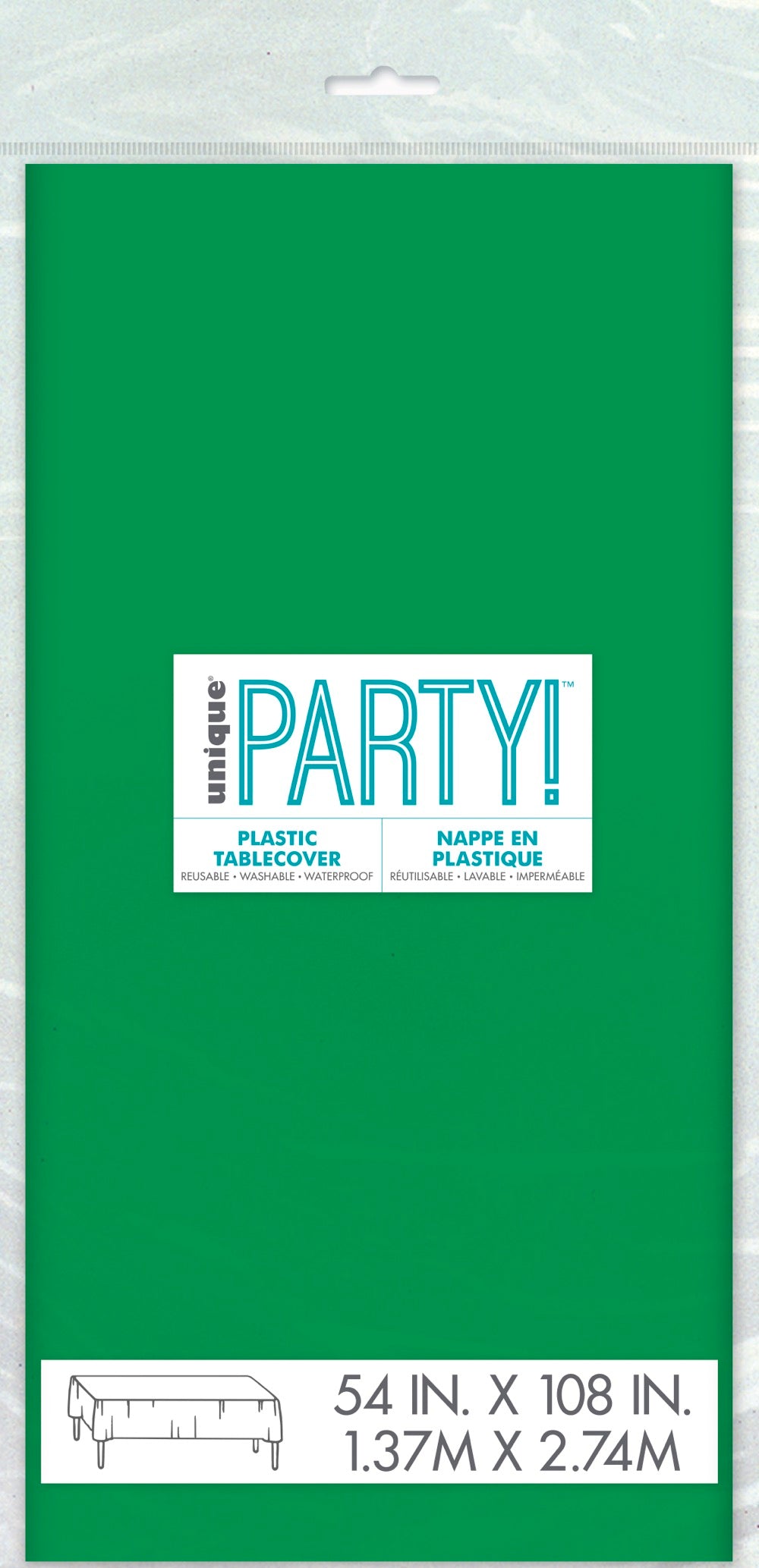 Green Plastic Rectangle Table Cover 54" x 108"