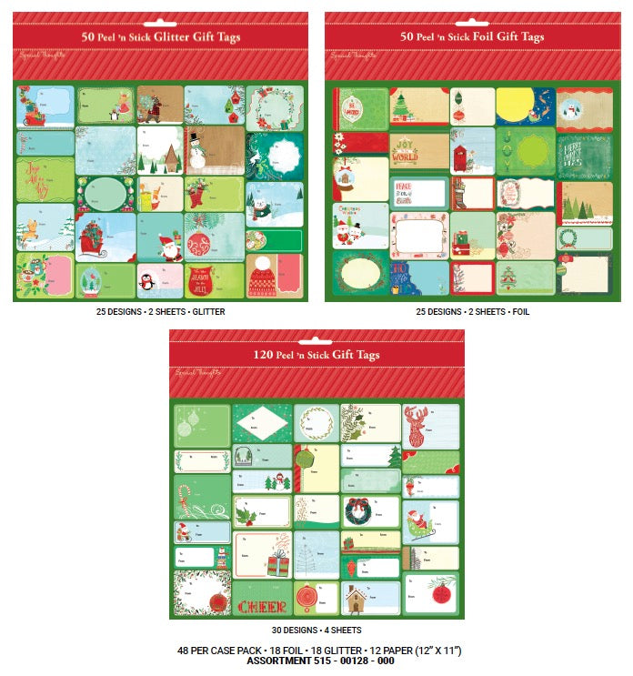 XMAS Holiday Gift Tag Assortment - 1 Assorted Pack