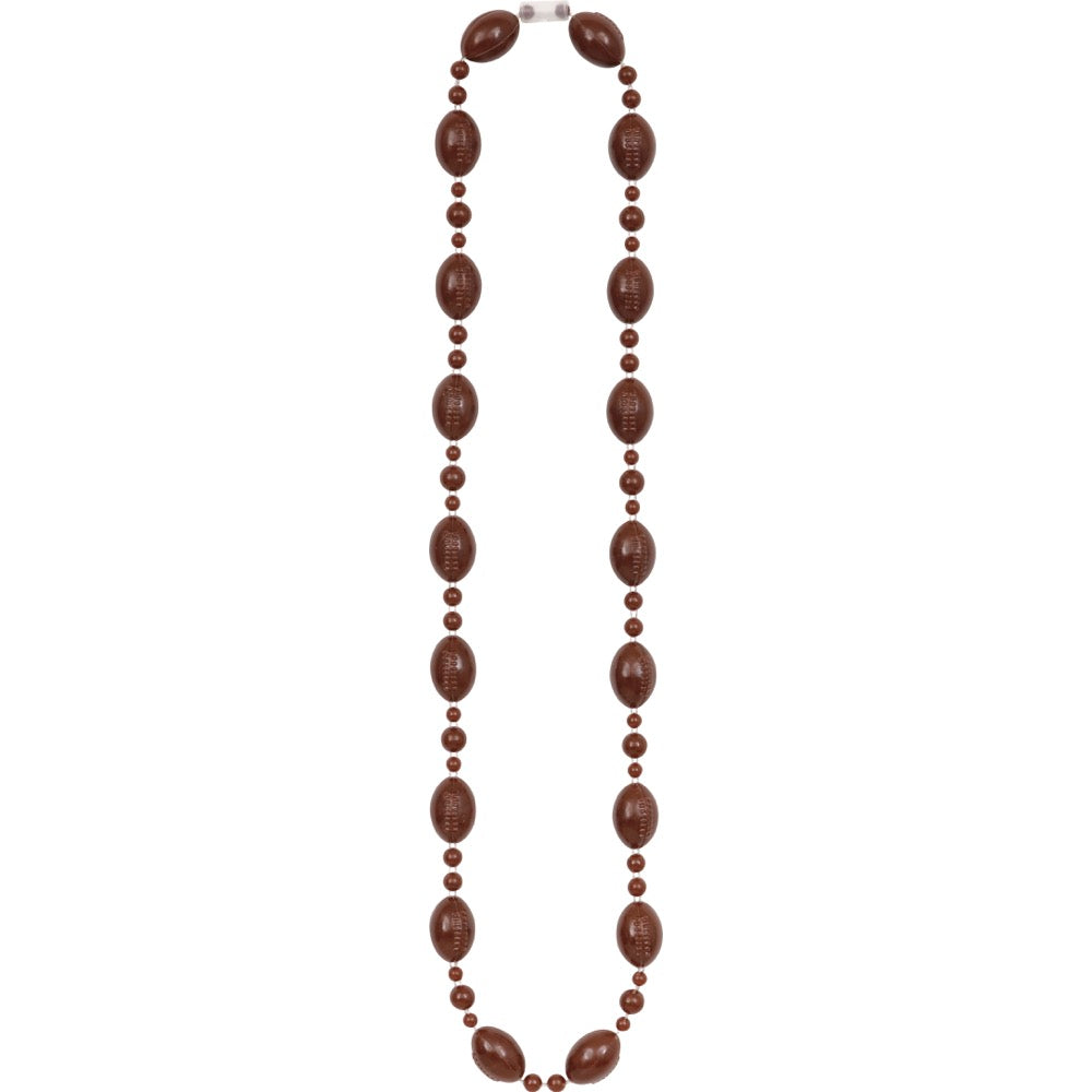 Kickoff Football Brown Beaded Necklace