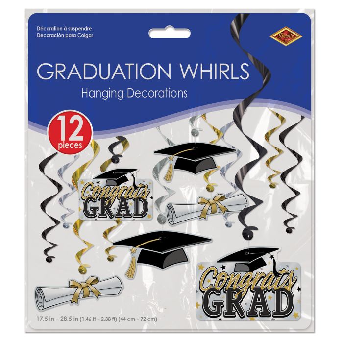 Graduation Foil Whirls 12ct