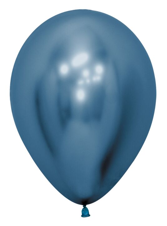 12in Helium Inflated Latex Balloon - Blue Reflex