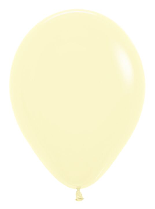 12in Helium Inflated Latex Balloon - Pastel Matte Yellow