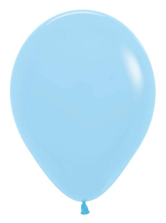 12in Helium Inflated Latex Balloon - Pastel Matte Blue