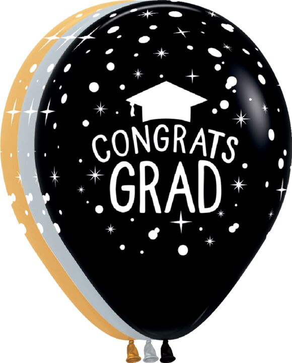 Happy Graduation Latex - 1 Assorted Color BSG