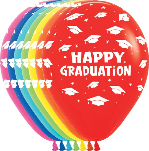 Happy Graduation Hats Latex - 1 Assorted Color