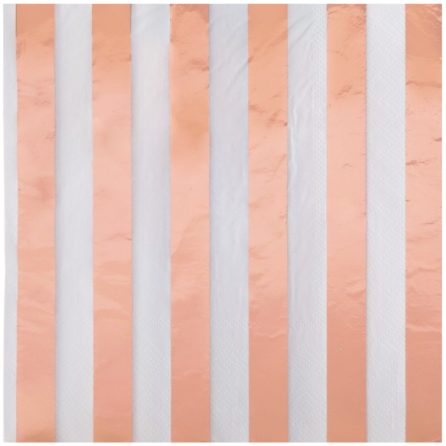 Rose Gold Foil Stripes Luncheon Napkins 16ct - Foil Stamping