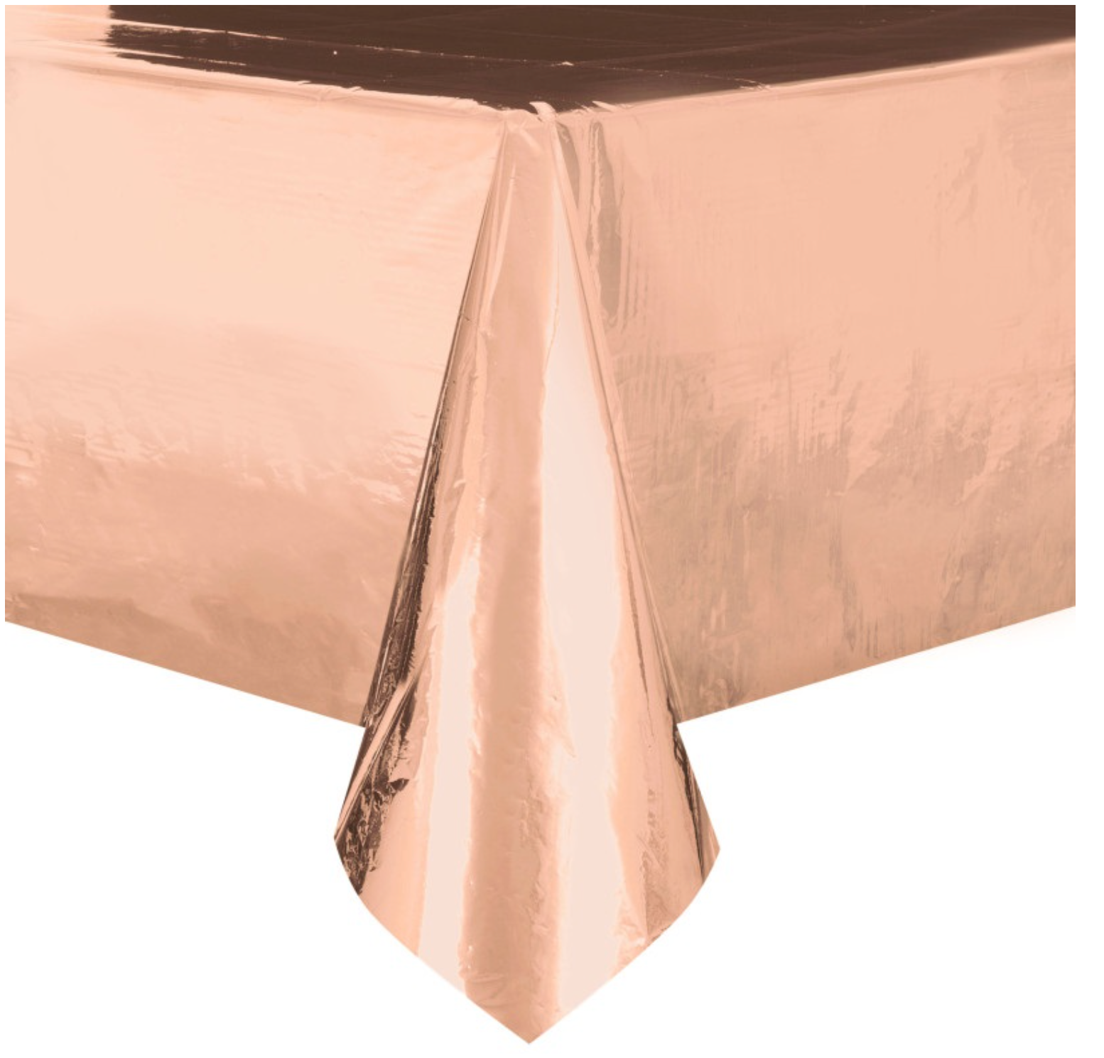 Rose Gold Foil Rectangular Plastic Table Cover 54in x 108in