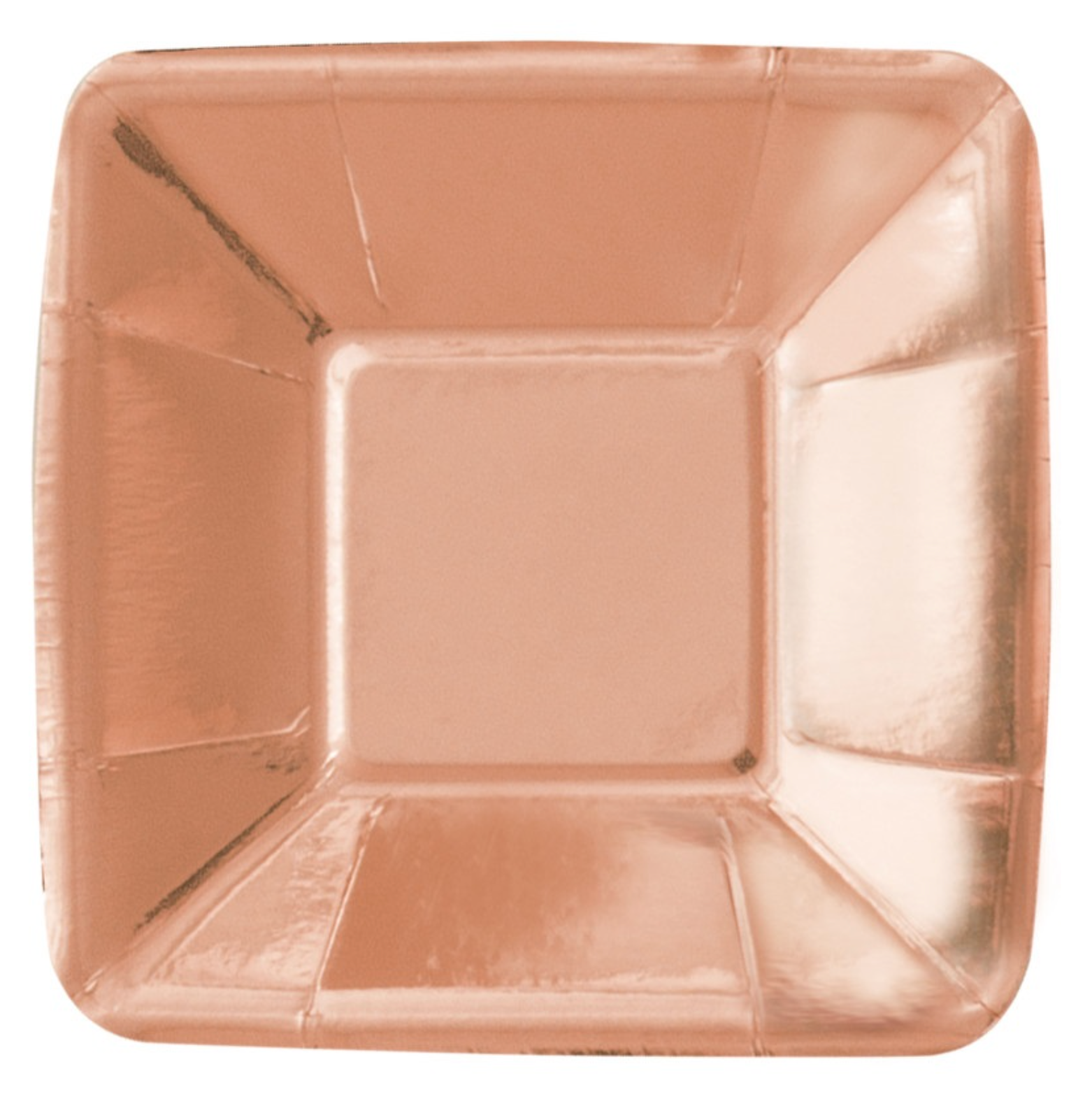 Rose Gold Foil Square 5in Appetizer Plates 8ct