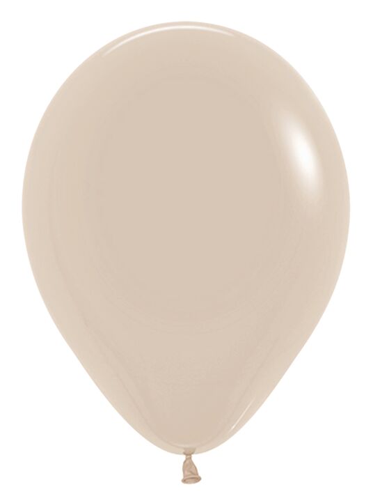12in Helium Inflated Latex Balloon - White Sand