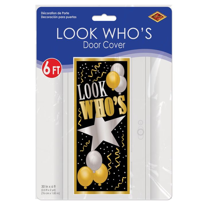 Look Who's Door Cover 6' x 30" (1/Pkg)