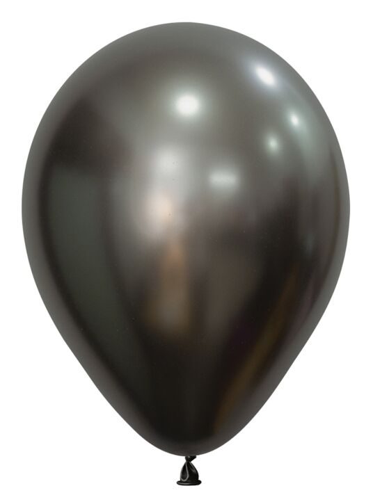 12in Helium Inflated Latex Balloon - Silk Midnight Gray