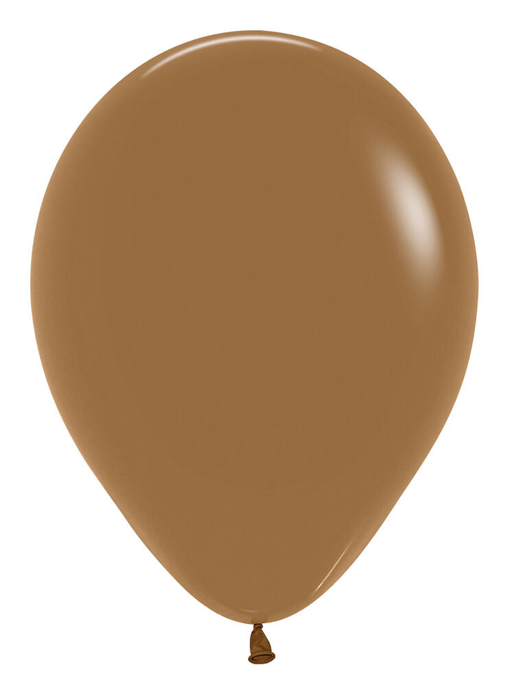 12in Helium Inflated Latex Balloon - Mocha