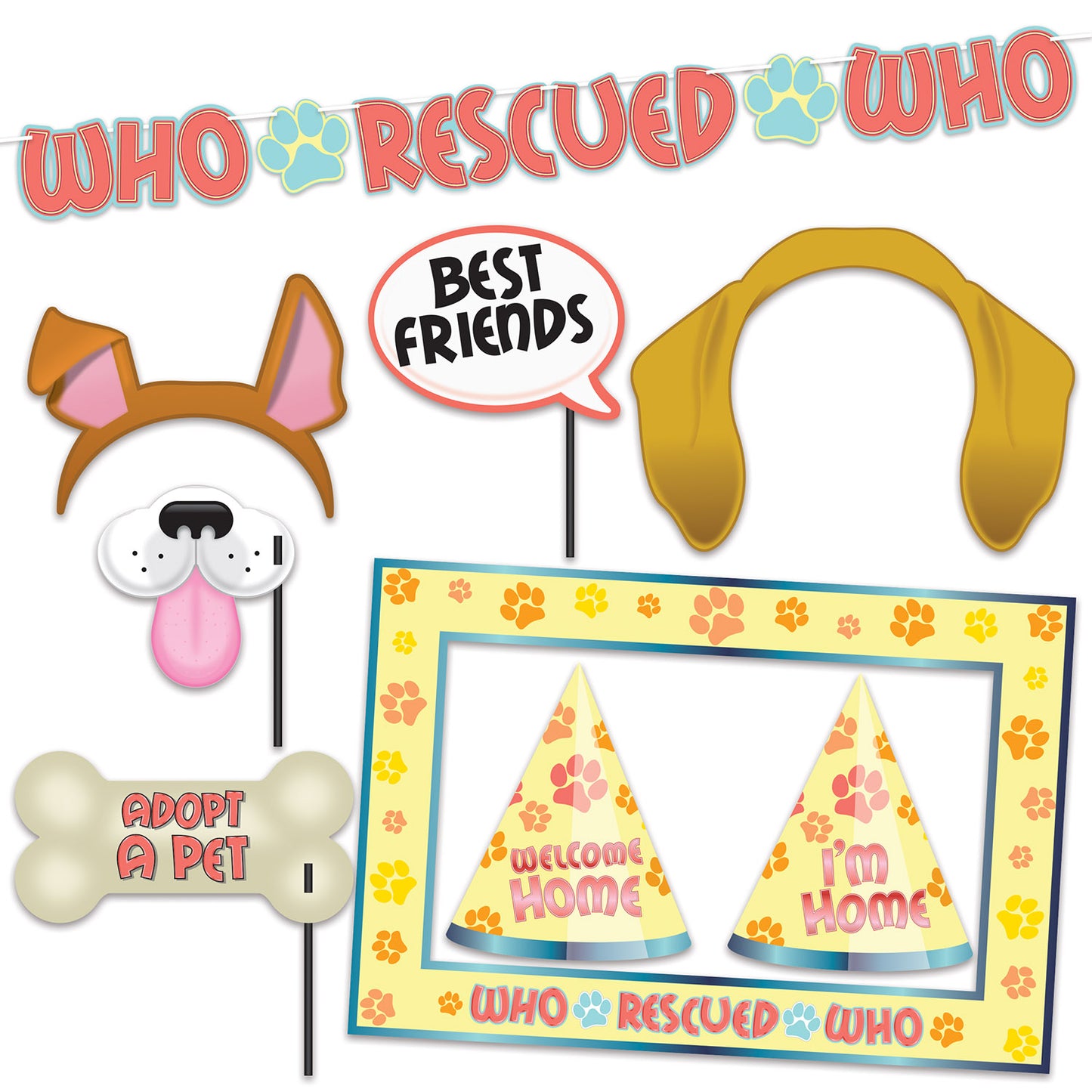 Who Rescued Who Party Kit 9ct