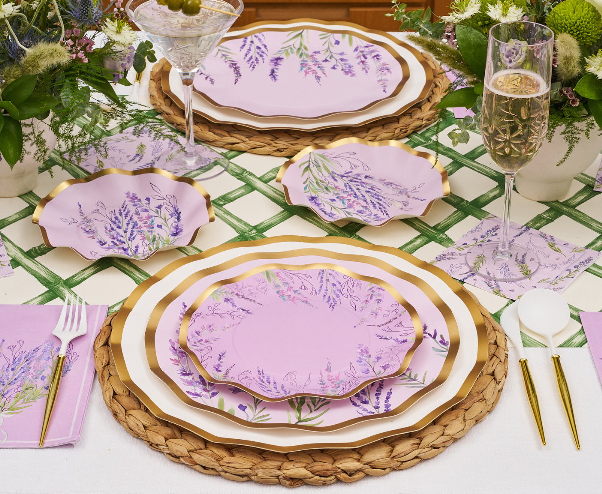 Lavender Fields 8in Salad Plates 8ct