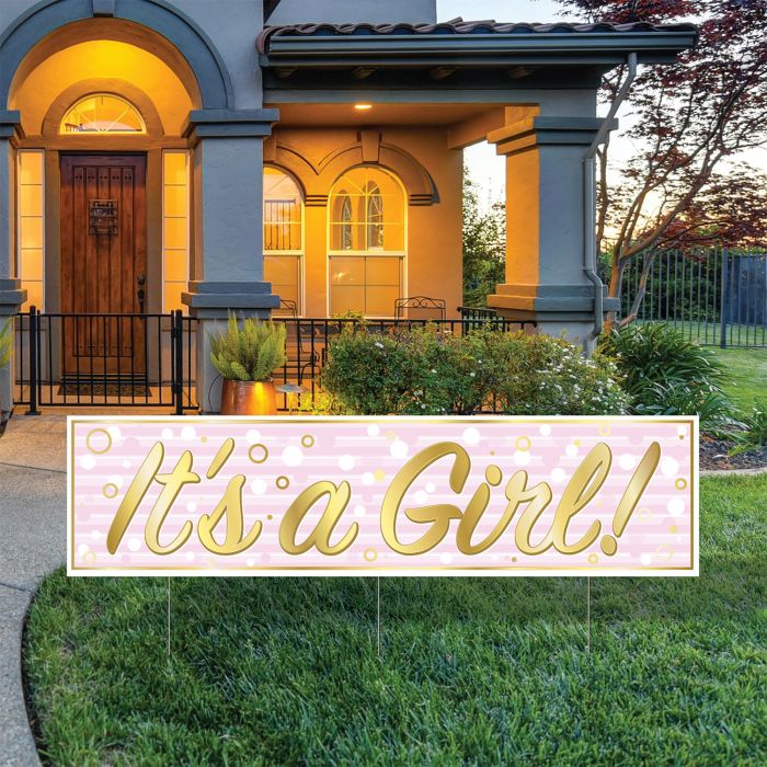 It's a Girl Jumbo Lawn Sign