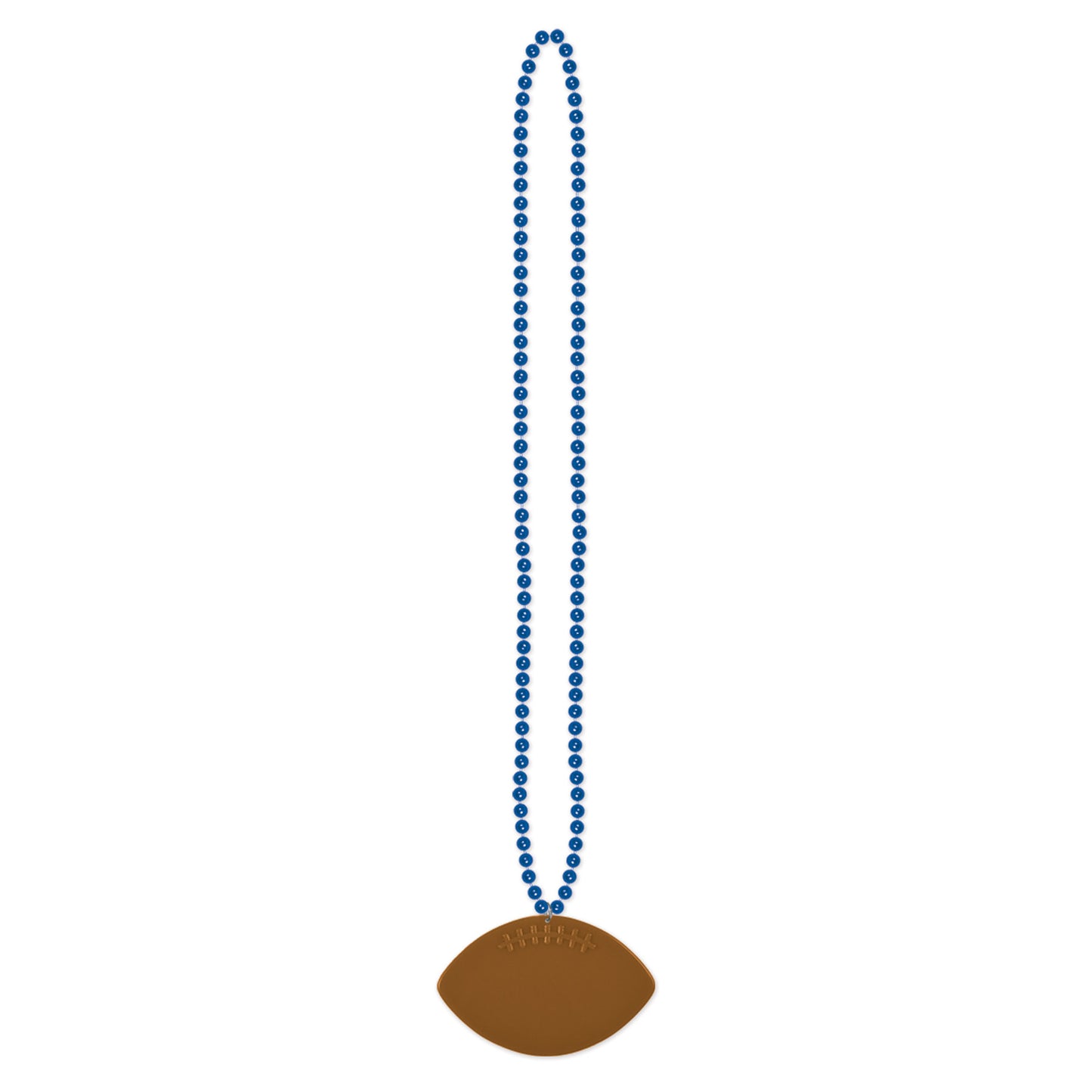 Beads w/Football Medallion Blue