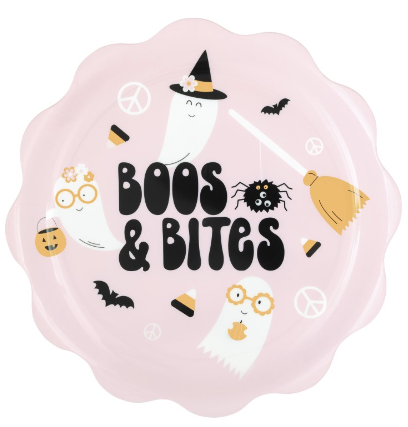 Groovy Halloween Boos & Bites Scalloped Plastic Serving Tray