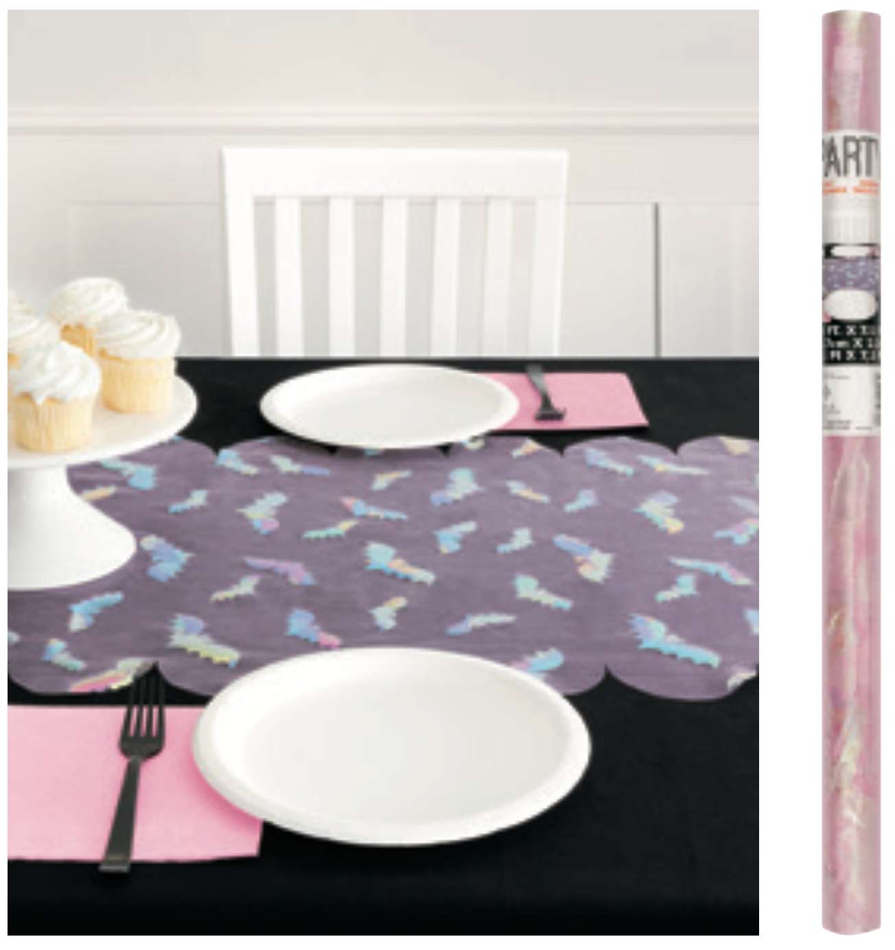 Groovy Halloween Fabric Table Runner - Foil Stamping