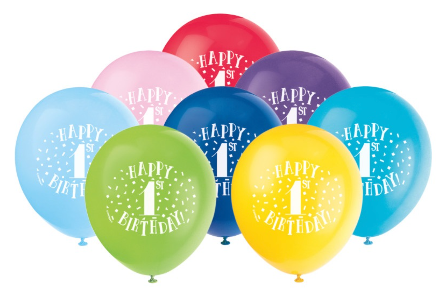 Number Birthday 12in Latex Balloons 8ct
