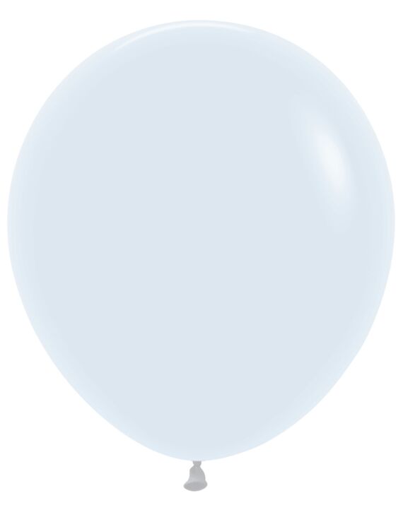 18in Helium Inflated Latex Balloon - Fashion White