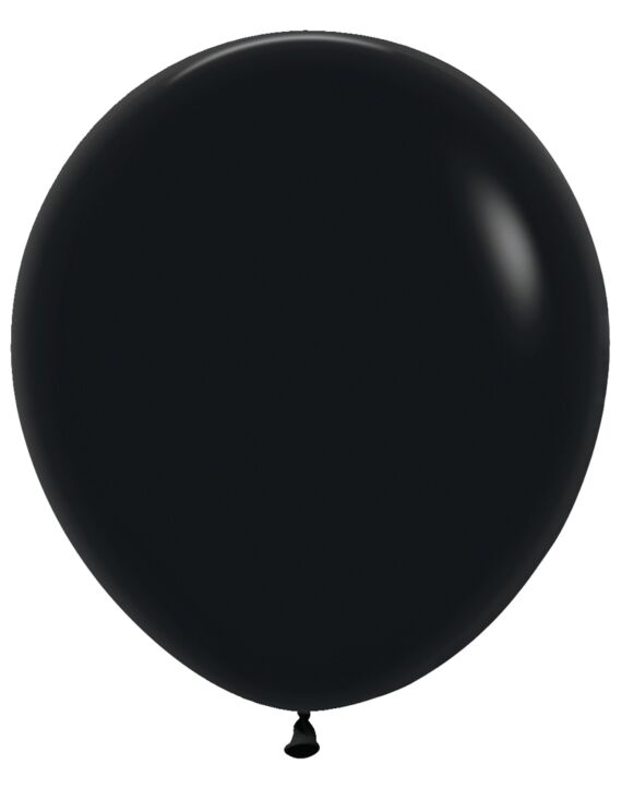 18in Helium Inflated Latex Balloon - Black