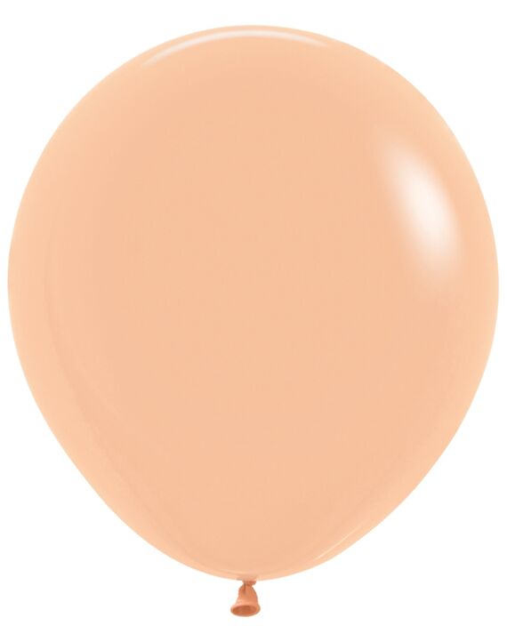 18in Helium Inflated Latex Balloon - Peach Blush