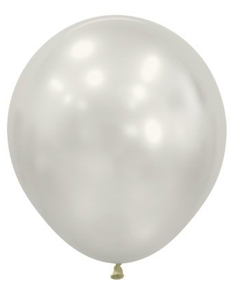 18in Helium Inflated Latex Balloon - Silk Oyster White (Sempertex)