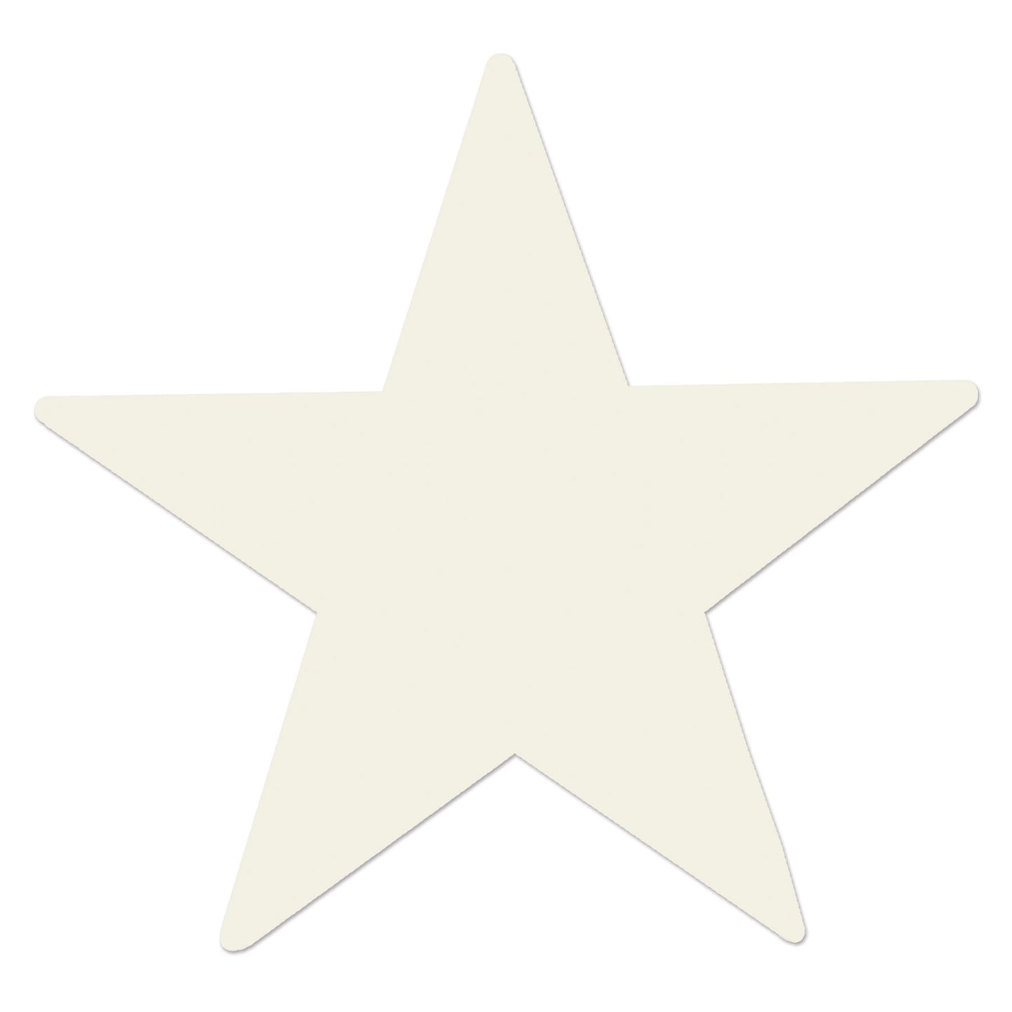 Foil Star Cutout 12in - White