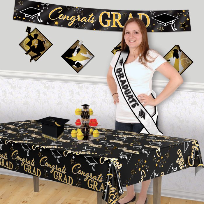 Graduation Metallic Table Cover 54" x 108"