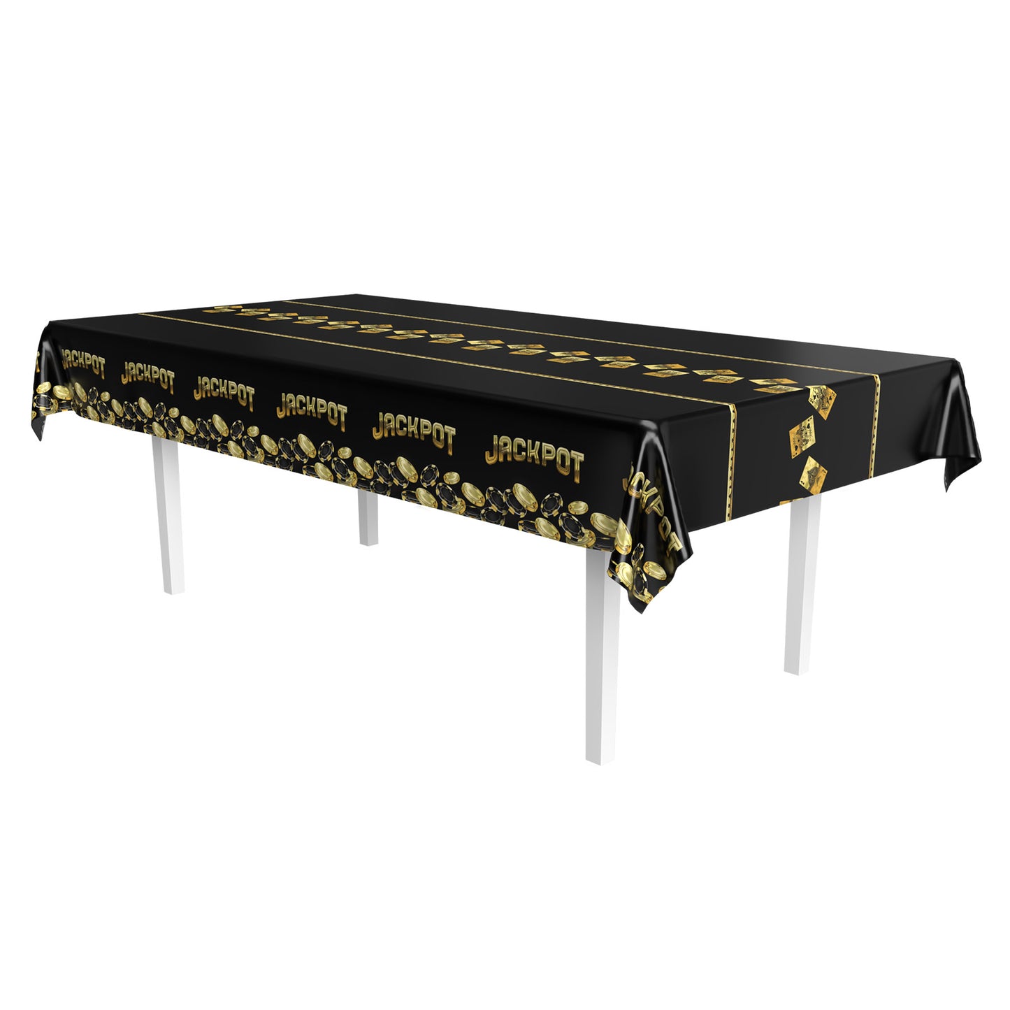 Metallic Casino Table Cover 54" x 108"
