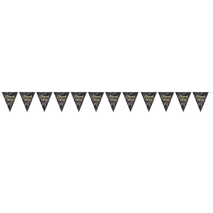 Metallic Congrats Grad Pennant Banner