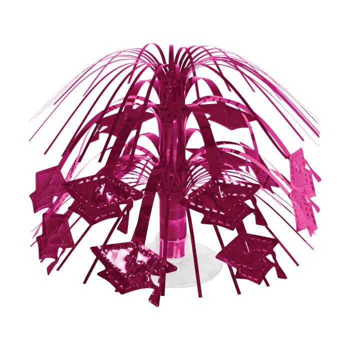 Grad Cap Mini Cascade Centerpiece - Burgundy