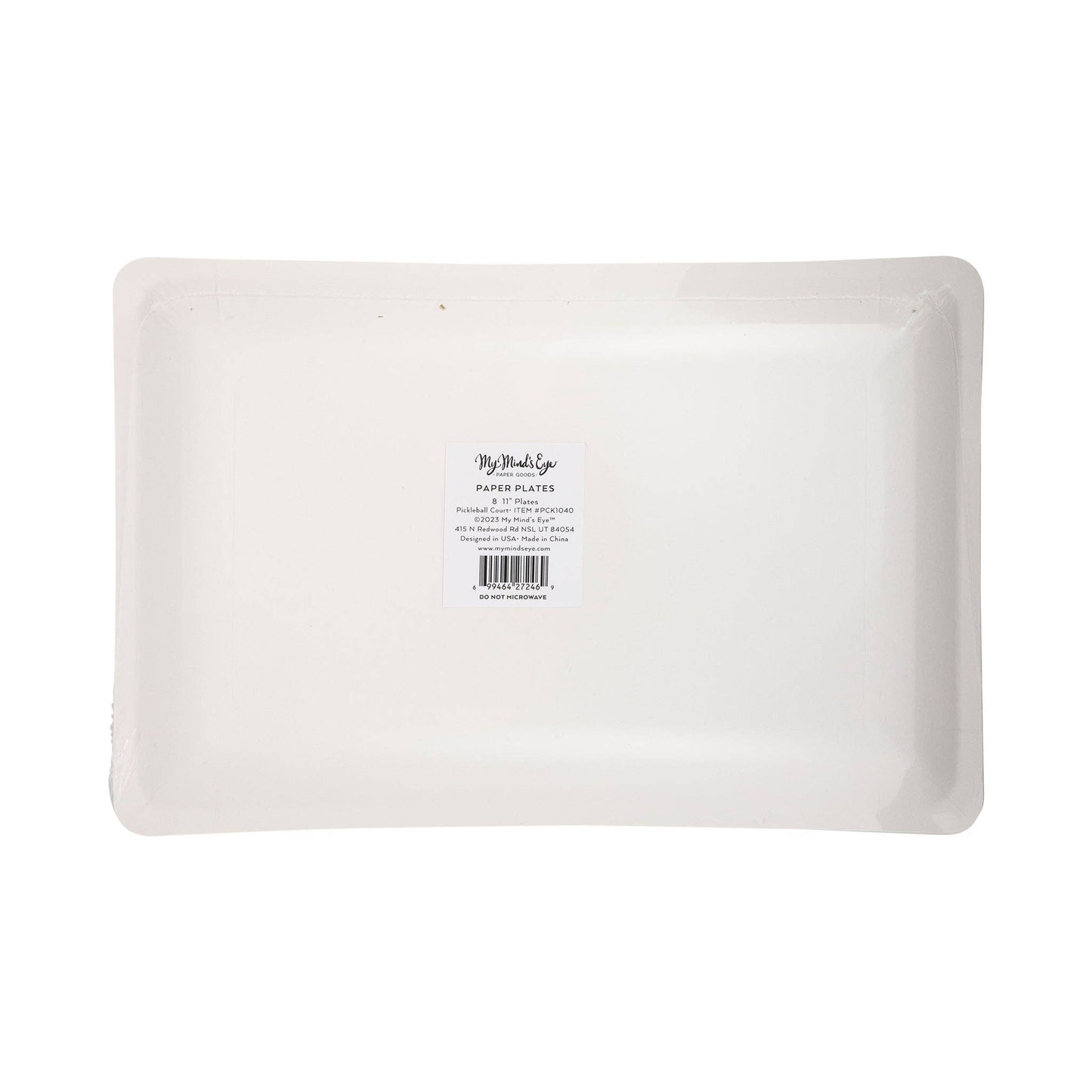 Pickleball Court Shaped Paper Plates 8ct