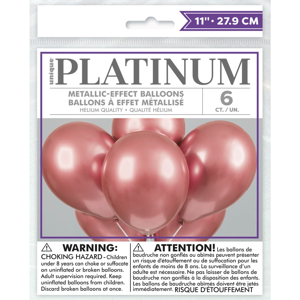 Platinum 11in Packaged Latex Balloons 6ct