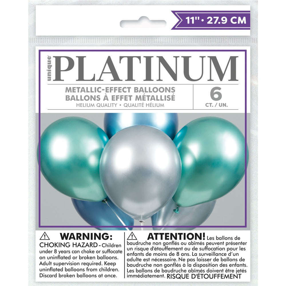 Platinum 11in Packaged Latex Balloons 6ct