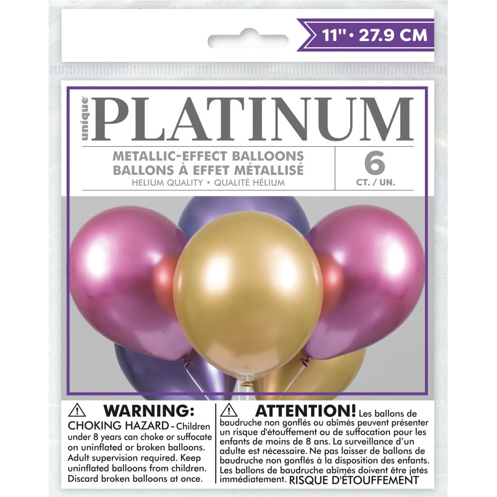 Platinum 11in Packaged Latex Balloons 6ct