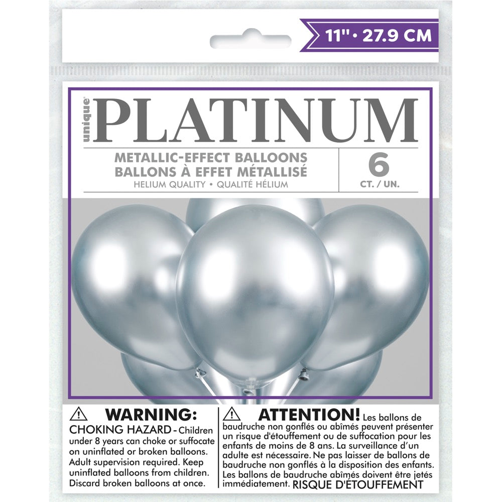 Platinum 11in Packaged Latex Balloons 6ct