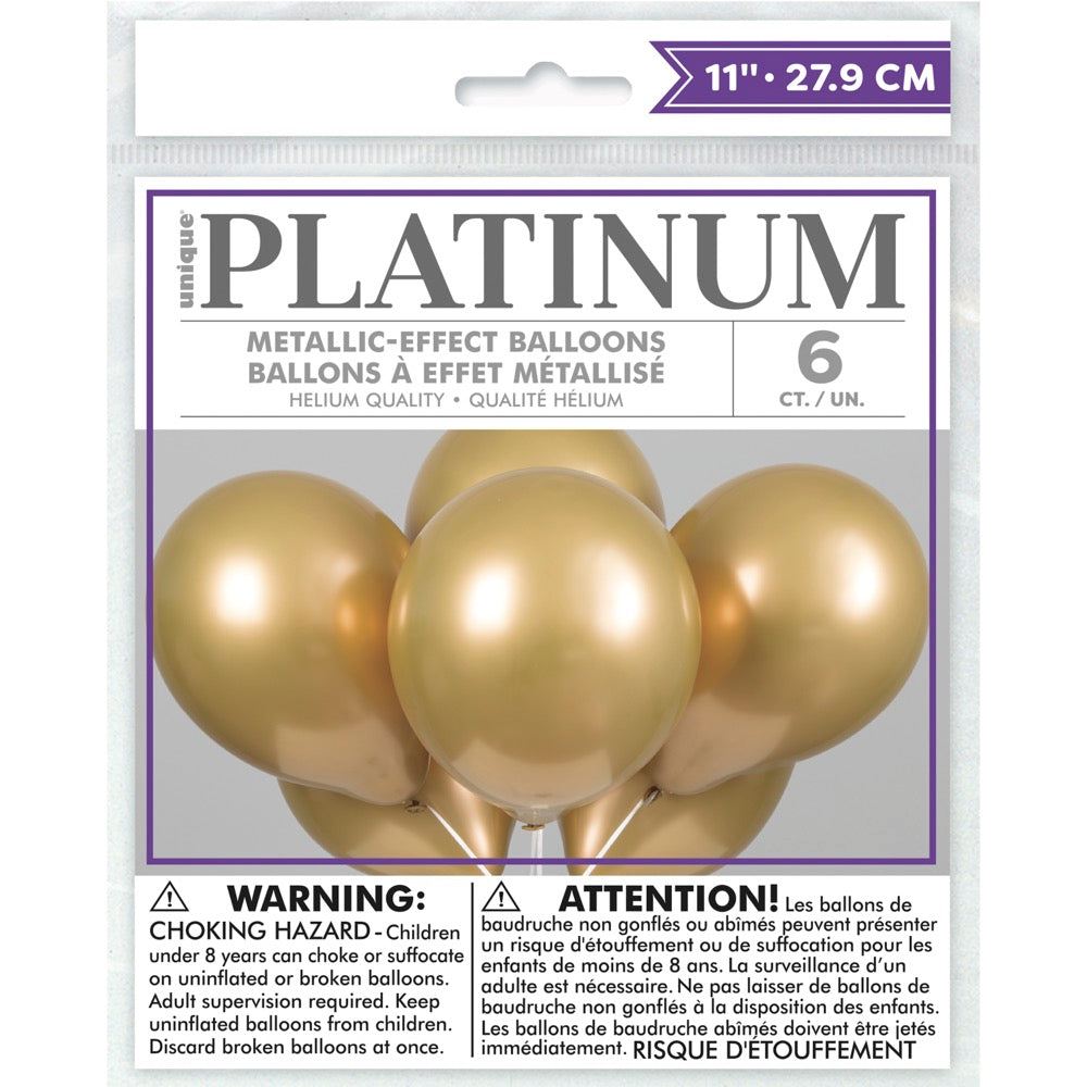 Platinum 11in Packaged Latex Balloons 6ct