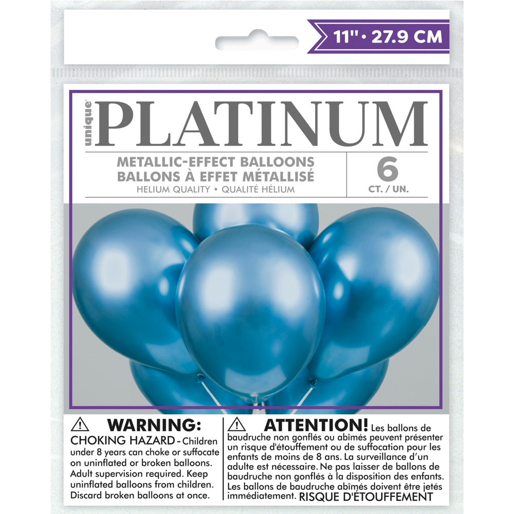 Platinum 11in Packaged Latex Balloons 6ct