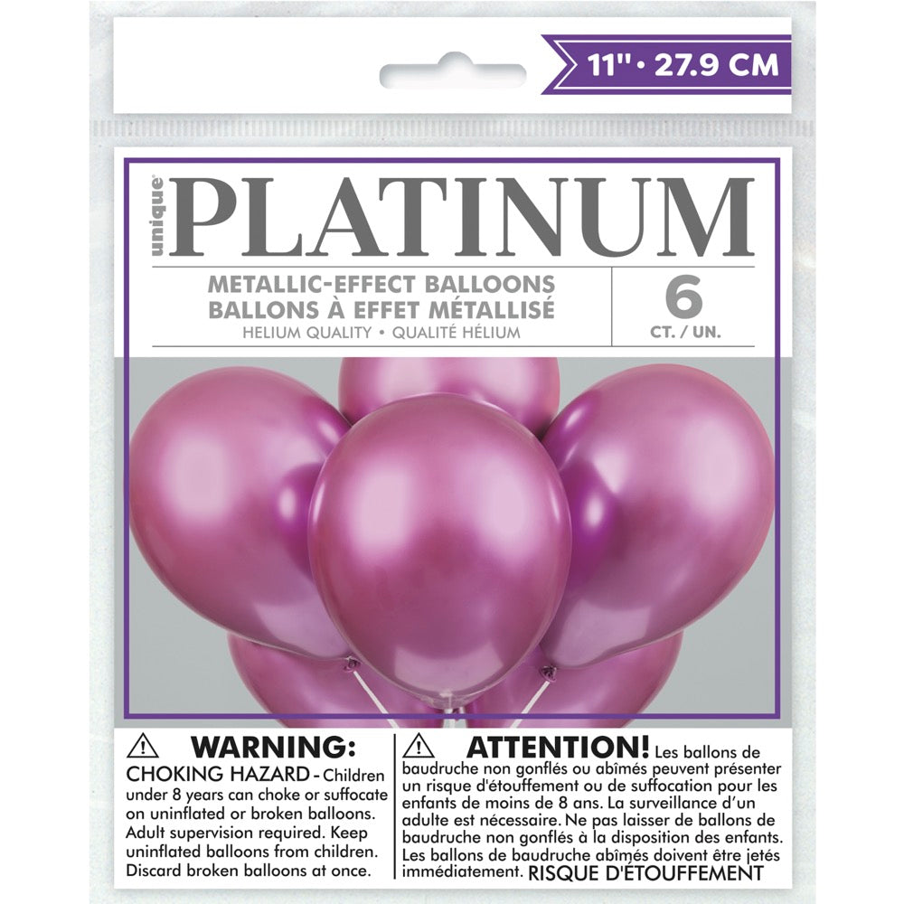 Platinum 11in Packaged Latex Balloons 6ct